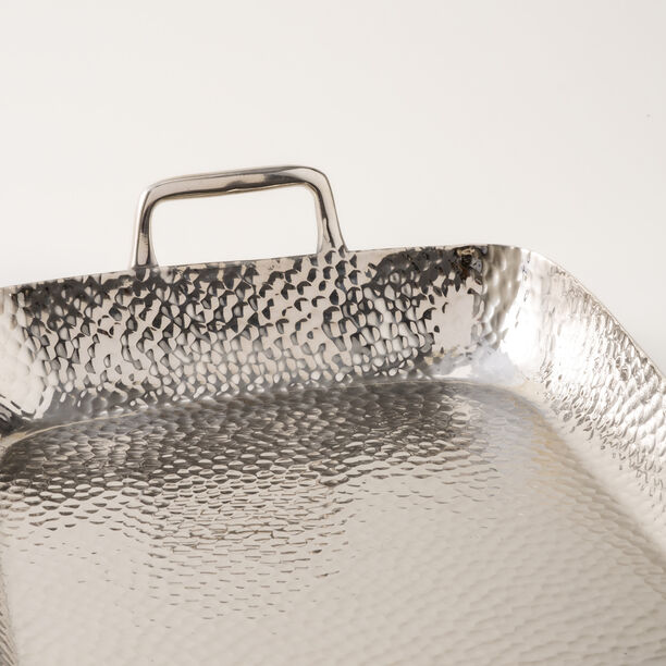 Dallaty large shiny silver serving tray 47*37*59 cm image number 2