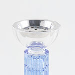 Homez glass ribbed oud burner 10*10*15.7cm, blue image number 2