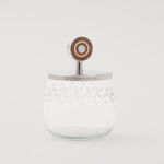 Pearl Collection Dallaty Sugar Pot Glass & Aluminum, silver 8.5*8.5*12cm image number 0