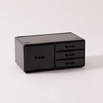 هومز منظم مستحضرات تجميل بلاستيك، أسود 23.8*15.3*10.8 سم image number 1