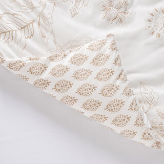 Cottage comfy floral 6pc comforter queen beige 200*240cm