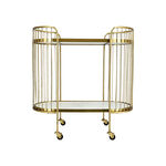 Serving Trolley Stainless Steel and Marble 82*40*86 Cm image number 1