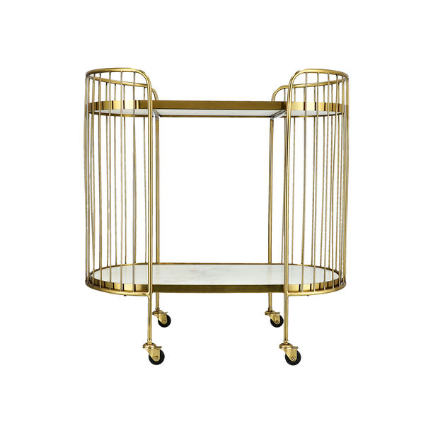 Serving Trolley Stainless Steel and Marble 82*40*86 Cm image number 1