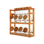 12 Pcs Glass Spice Jar With Wooden Rack image number 1