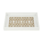 Wood Tray Pp 1Pc White Gold image number 3
