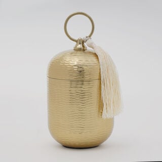 La Mesa Food Container Gold Plated, 9*9*17 Cm