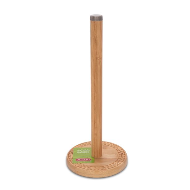 Alberto Bamboo Tissue Holder Dia:14 * H:35Cm image number 1