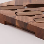 Alberto acacia wood herringbone cheese board set 35*25*2.5 cm image number 2
