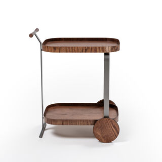 Homez guto serving trolley, walnut 67*52*82 cm