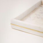 Homez marble candles serving tray 32*28*4cm, white image number 4
