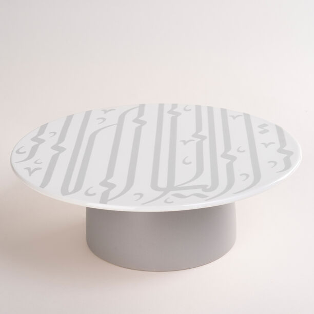 La Mesa grey/white porcelain 1 cake stand image number 0