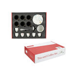 Dallaty white glass and porcelain Tea and coffee cups set 18 pcs image number 8