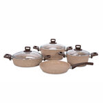 Alberto Granite Cookware Set 7 Pieces Brownstone image number 11