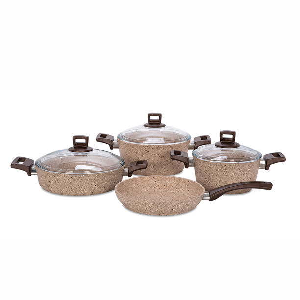 Alberto Granite Cookware Set 7 Pieces Brownstone image number 11