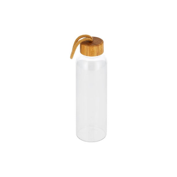 Glass Water Bottle With Bamboo Lid image number 2