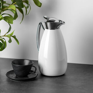 Dallety Steel Flask White/Chrome 1L