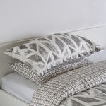 Cottage microfiber block chevron print 6pc full comforter set, grey 160*240cm image number 8