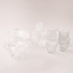 Dallaty clear glass with ine pattern tea and coffee set 18 pcs image number 7