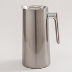 Dallaty 1L dark silver steel vacuum flask with wooden handle image number 1