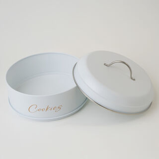 ألبرتو حافظة تخزين 3 طبقات معدنية، أبيض 24*24*25.5 سم