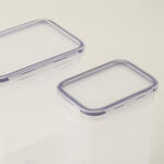 البرتو طقم علب طعام بلاستيك، شفاف، 2 قطعة، 16*12*21.5 سم image number 2