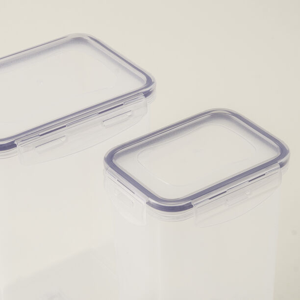 البرتو طقم علب طعام بلاستيك، شفاف، 2 قطعة، 16*12*21.5 سم image number 2