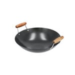 Wok Pan with Wood Handle NonStick Round 38Cm* 2.0Mm Black Finladia image number 1