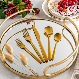 La Mesa Majestic Cutlery Set 20 Pieces Shiny Gold