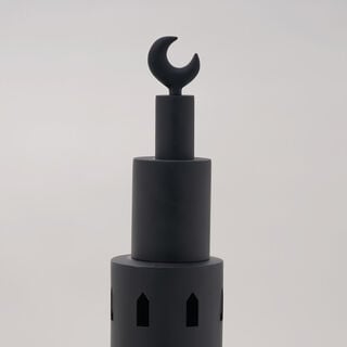 Homez Ramora Collection Lantern, Black, 12*11*47 Cm