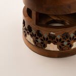 La Mesa wooden chafing dish in silver metal 3 L image number 2