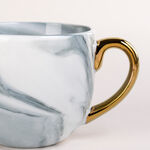 La Mesa Grey Marble/Gold Coffee Set 12 Pieces image number 2