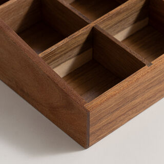 Dallaty acacia wood tea box 23.5*23.5*9.5cm