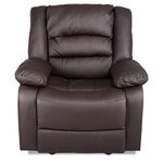 Rocking Recliner Chair Leather Brown image number 1