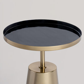 Homez steel side table, gold and black 40*40*50cm