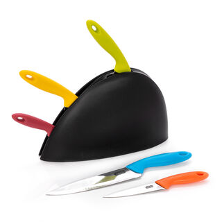 Alberto Knife Asst Color Set 5 Pieces With Block
