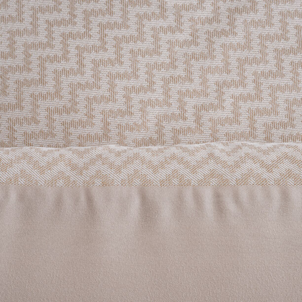 Cottage chevron 3pc comforter set queen 200*240cm microfiber beige image number 4