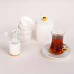 Dallaty white Tea and coffee cups set 28 pcs image number 0