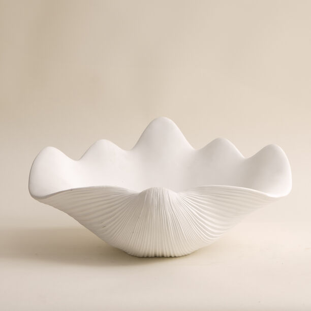 Homez off white resin decorative shell 41.5*34.4*17.6 cm image number 0