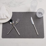 لا ميسا مفارش سفرة قماش مستطيلة 4 قطع 45*30سم، لون فحمي image number 5