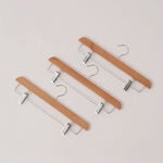 هومز علاق بنطلون 3 قطع خشبية، بيج 37*26*32 سم image number 0