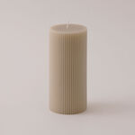 هومز شمعة من شمع الصويا، بيج 7*7*15سم image number 1