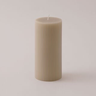 هومز شمعة من شمع الصويا، بيج 7*7*15سم