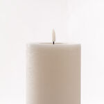 شمعة LED رستيك 10*25 سم رمادي image number 2