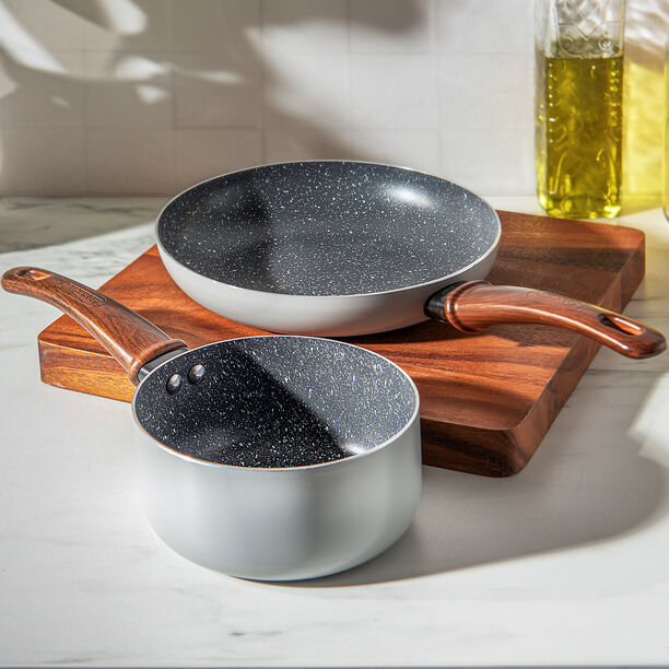 Alberto grey frypan and saucepan set image number 0