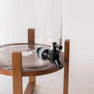La Mesa glass juice dispensser with wooden stand 5 L