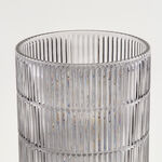 "Homez light grey ribbed glass waste bin 18*18*26 cm image number 2
