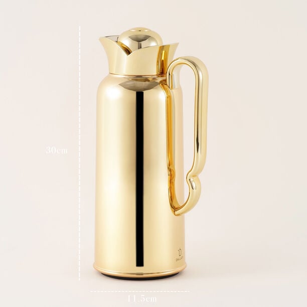 Dallaty Stainless Steel Dallah Thermos, Gold, 1L image number 2