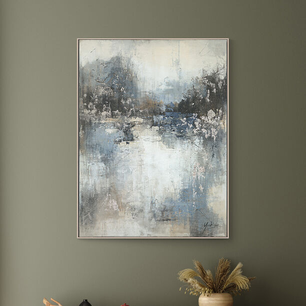 لوحة جدارية رسم تجريدي   90*120*2.8 سم image number 0