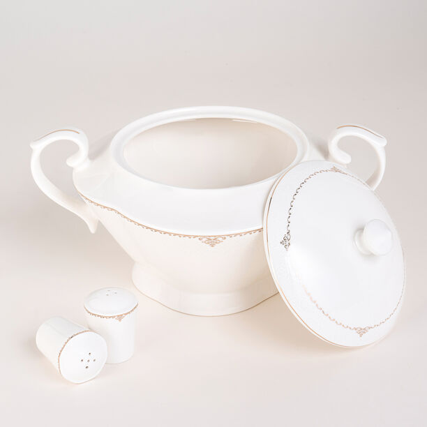 La Mesa white bone china dinner set 47 pcs image number 8
