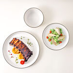 La Mesa 12pcs stoneware dinner set, ًwhite image number 7